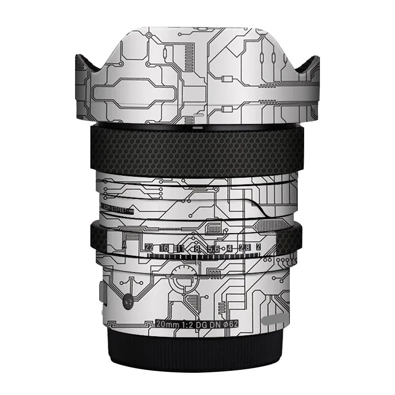 Für Sigma 20mm f2 dg dn Aufkleber Haut Vinyl Wrap Film Cameralens Körperschutz Aufkleber Mantel 20 f/2 zeitgenössisch für Sony E Mount – Detail 11