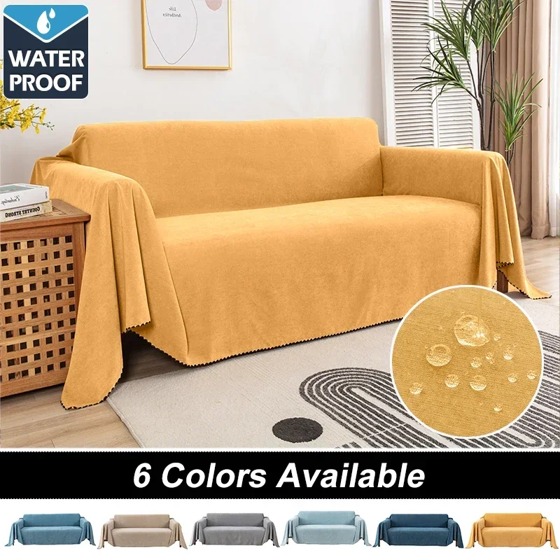 

Multipurpose Solid Color Furniture Cover Durable Fabric Dust-proof Anti-scratch Home Living Room Decor Waterproof Sofa Blanket