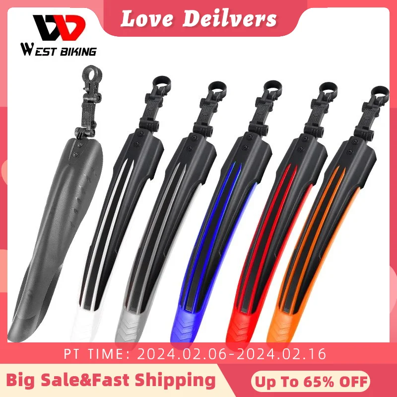 West Biking Universal Mtb Fender Set Bike Parafango Regolabile Fatbike Paraspruzzi Anteriori Accessori Per Bici Aileron Posteriori