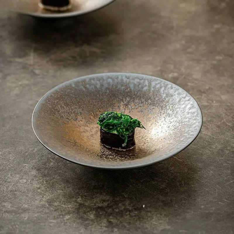 Vintage Ceramic Dinner Plate Thick Soup Plate Dessert Plate Fruit Salad Plates Pasta Plates Restaurant Specialty Tableware