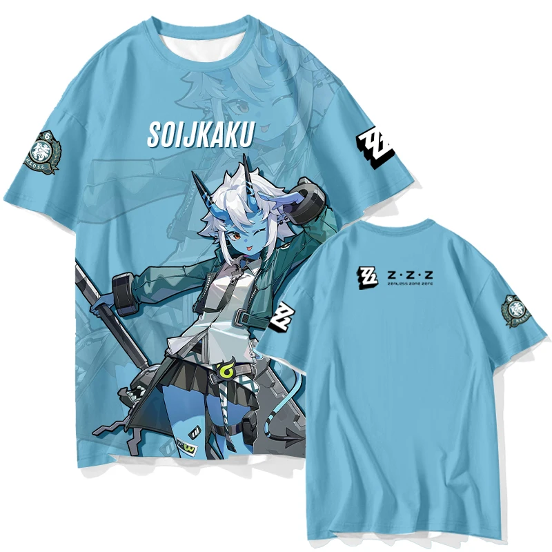 Zenless Zone Zero Short Sleeve T Shirt Kids Tees Cosplay Tops