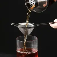 1PC Fine Mesh Sieve Strainer Stainless Steel Cocktail Strainer Food Strainers Tea Strainer Coffee Strainer with Long Handle 2