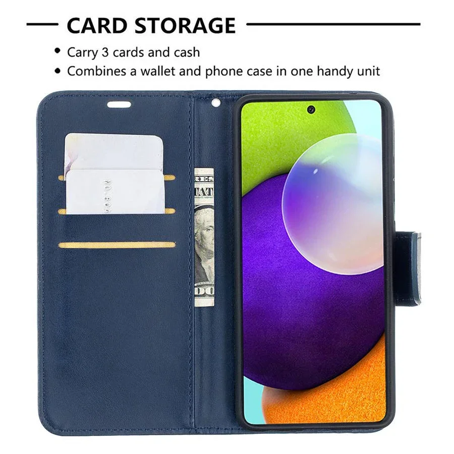 Luxurious Sheepskin Flip PU Leather Phone Case