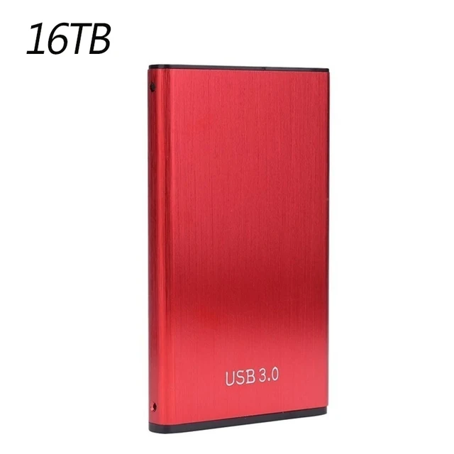 Xiaomi 100% Original High-speed Portable 16TB Portable External Hard Drive Mass Storage USB 3.0 Interface Memory Metal Material 16TB Red
