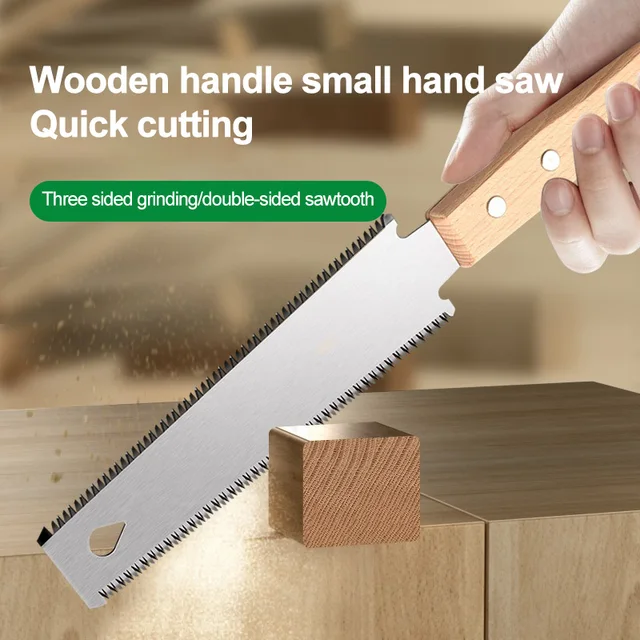 Hand Saw Single/Double Sided Saw Flexible Blade for Flush Cutting Household Woodworking Tools Fine Tooth Precision Flat Saws ﻿ 6