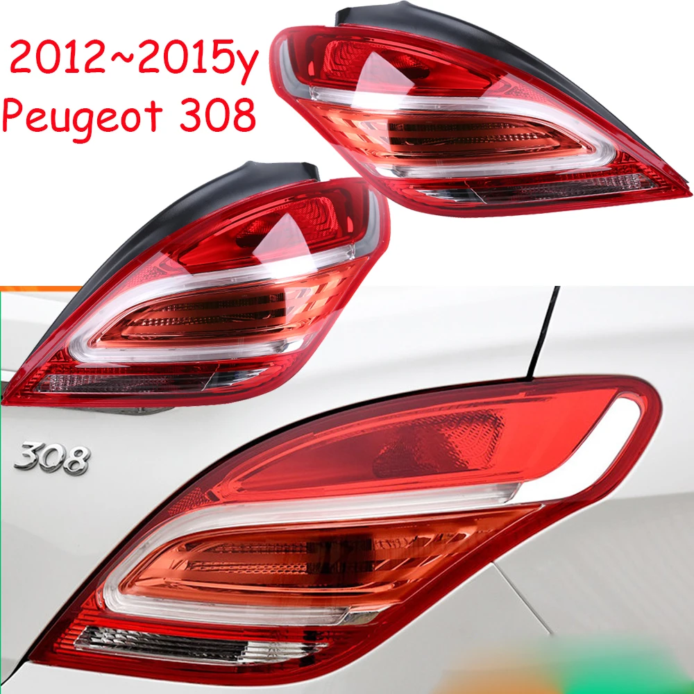

Задсветильник автомобильного бампера для Peugeot 308, задсветильник 2012 ~ 2015y, автомобильные аксессуары, задний фонарь для Peugeot 308, противотуманный фонарь, 1 шт.