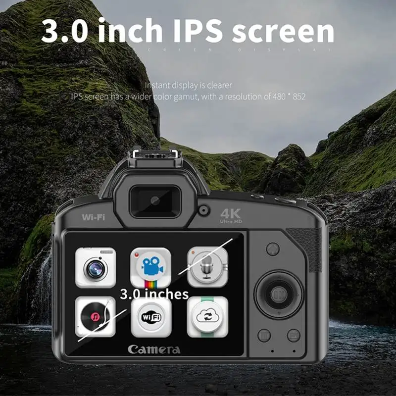 D5 4k HDデジタルビデオカメラ,wifi,3.0インチディスプレイ,16倍ズーム