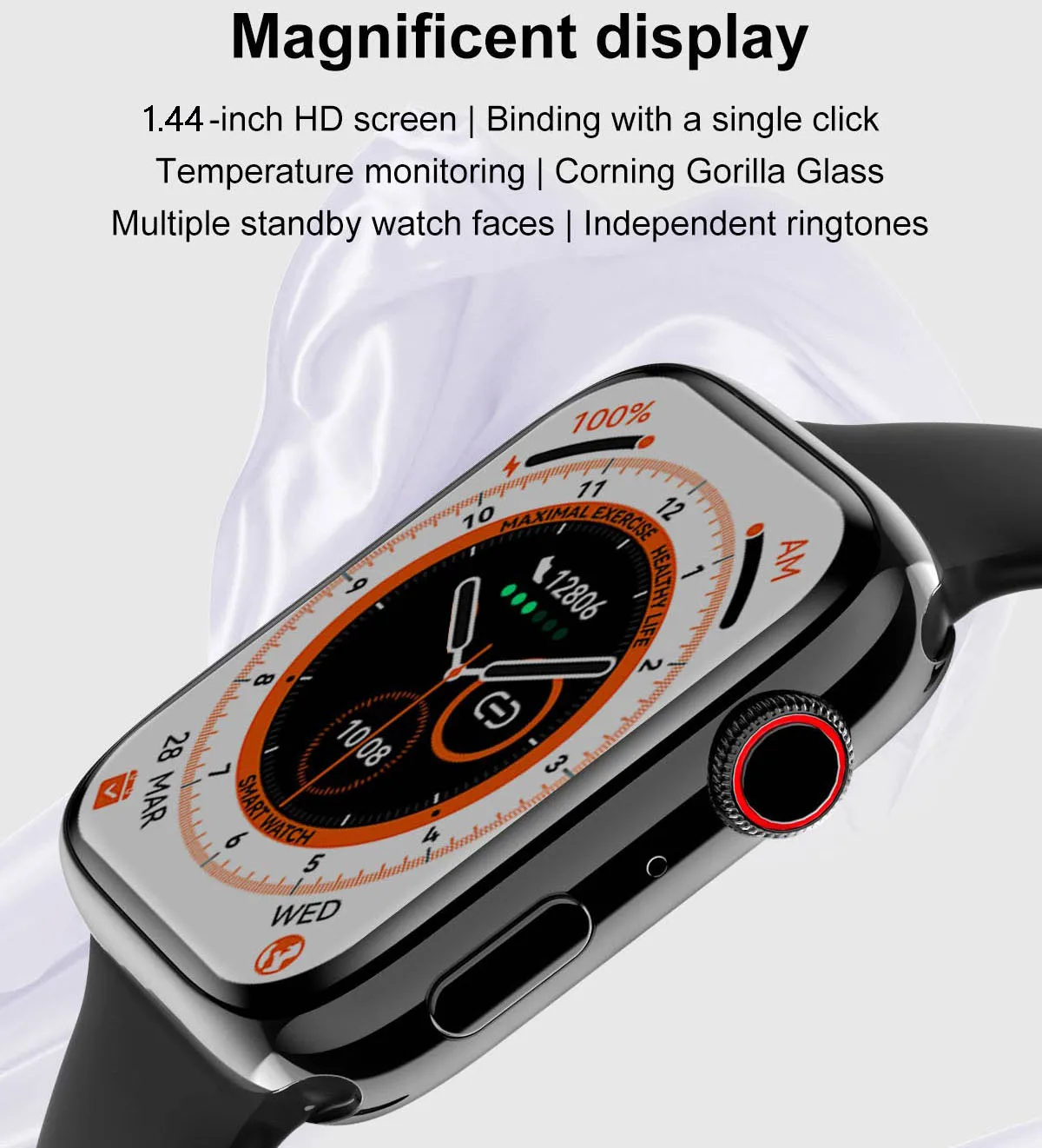 ֽ S8  Ʈ ġ ø 8 Smartwatch    ȭ ƮϽ  1.44 ġ ð 8 Smartwatch PK i7ProMax