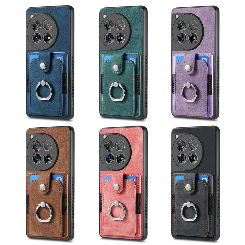 Luxury Magnetic Back Cover with Leather Card Holder