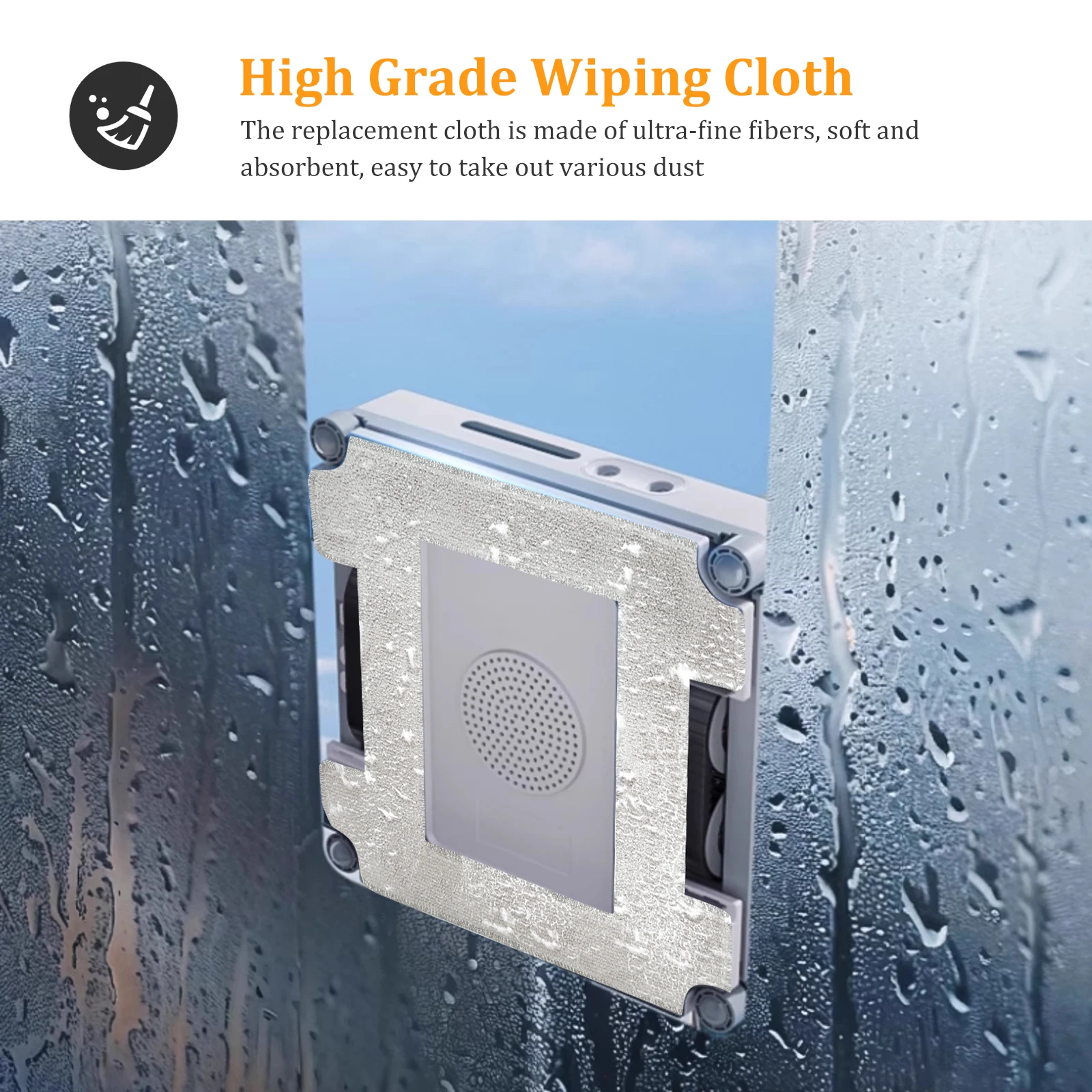 Microfiber Window Vacuum Mop Pad Replacement for Robot Cleaner
