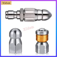 스프레이 헤드 1/4 인치 스테인레스 스틸 고압 CleanerDrainSewerCleaningPipeSewer 스프레이 빠른 플러그 드레인 호스 NozzleTools