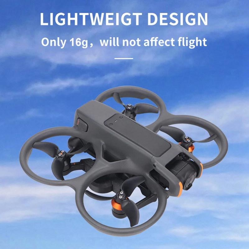 DJI Avata 2 équipé du support anti-perte noir, avec l'AirTag inséré, prêt pour le vol en toute sécurité.