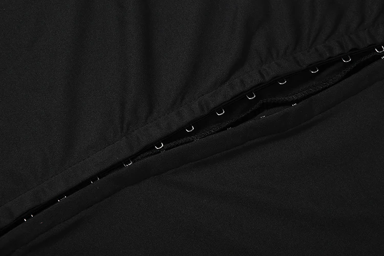 Kliou High-Street-Style Minikleid für Damen Halbhoher Kragen Unregelmäßige Einreihige Versteckte Knöpfe Kurzarm Elegantes Bodycon-Kleid – Detail 7