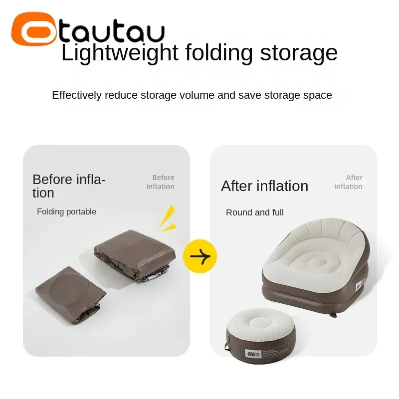 أريكة قابلة للنفخ في الهواء الطلق مع مسند للقدم ،...