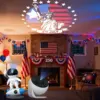 19-in-1 Galaxy Projector Starry Sky Night Light, 360° Rotate Planetarium Lamp with Independence Day Film Discs, LED Star Projector for Bedroom Home Decor, July 4th Patriotic Party Light, Kids Adults Gift, Timed & Adjustable Brightness