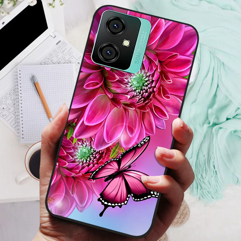 Silicone Soft Lions Cat Black Bumper Protective Case Cover