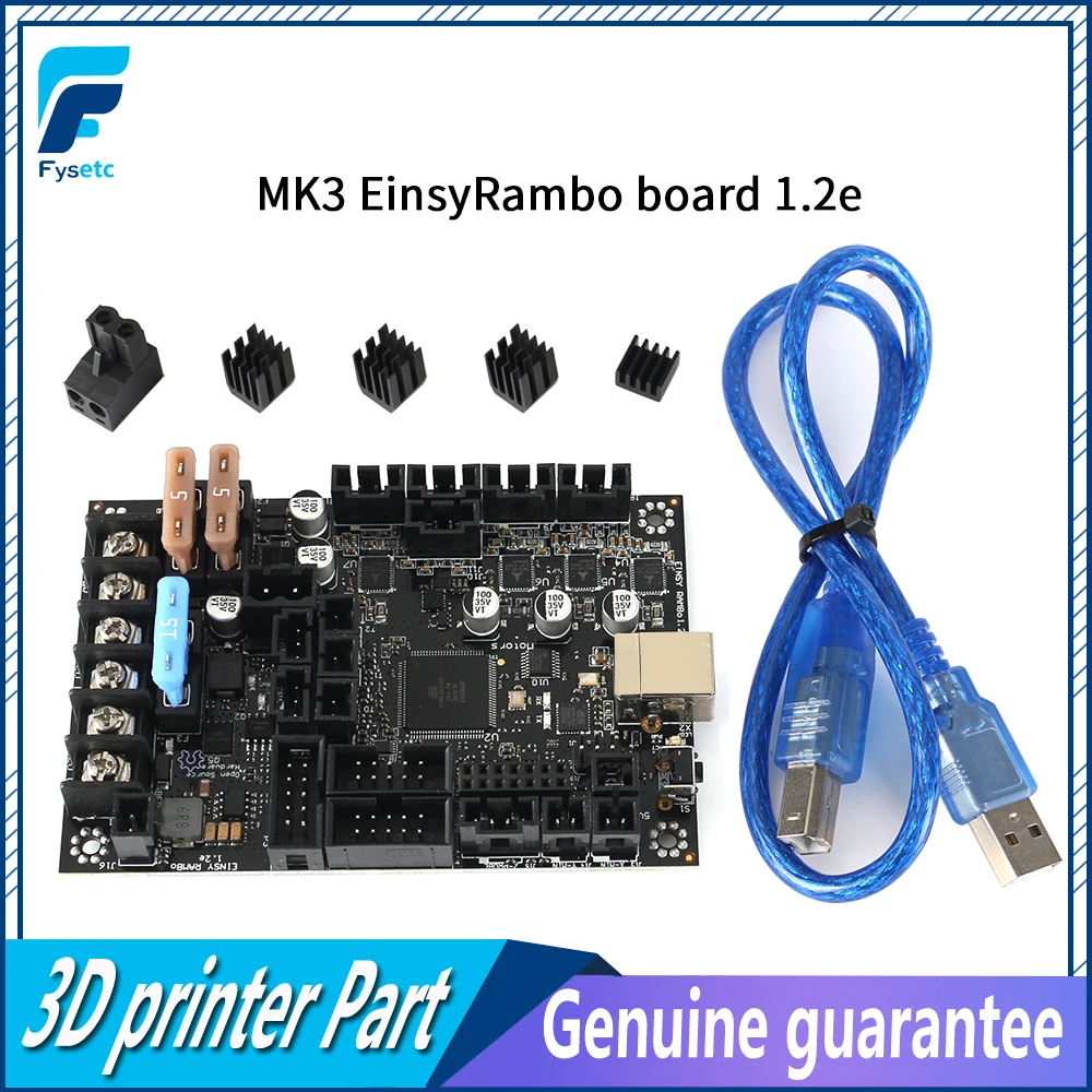 

Материнская плата EinsyRambo 1.2e Einsy Rambo для Prusa i3 MK3 MK3S с шаговыми драйверами TMC2130, управление SPI, 4 переключаемых выхода Mosfet
