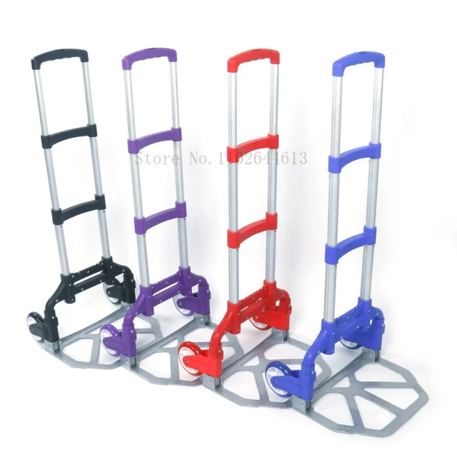 Poggyász Kézi Kocsi Szabadtéri Hordozható, Összecsukható Nagy Teherbírású Kosár Teherautó Dolly