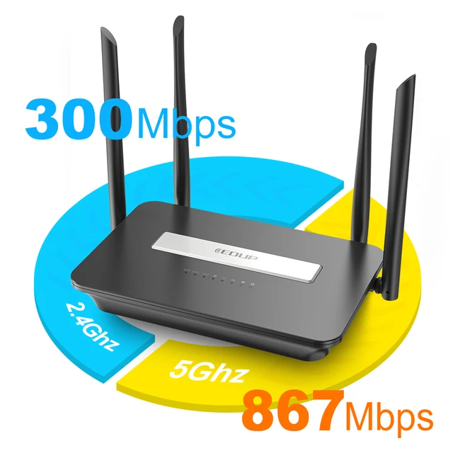 EDUP 5GHz WiFi Router 4G LTE Router 1200Mbps CAT4 WiFi Router