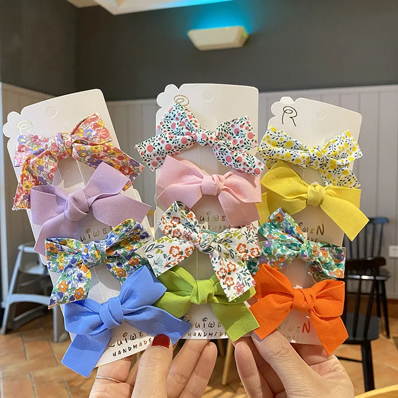 

Bow Knot Hair Clip Cute Floral Headwear for Children Fashionable and Exquisite Princess Hair Clip Girl Hair Accessory Set