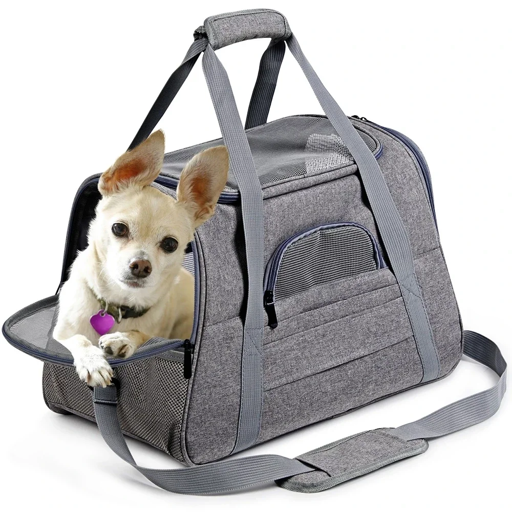 

Dog Carrier Bag Portable Backpack With Mesh Window Airline Approved Small Pet Transport Bag Carrier For Dogs Free Shipping Items