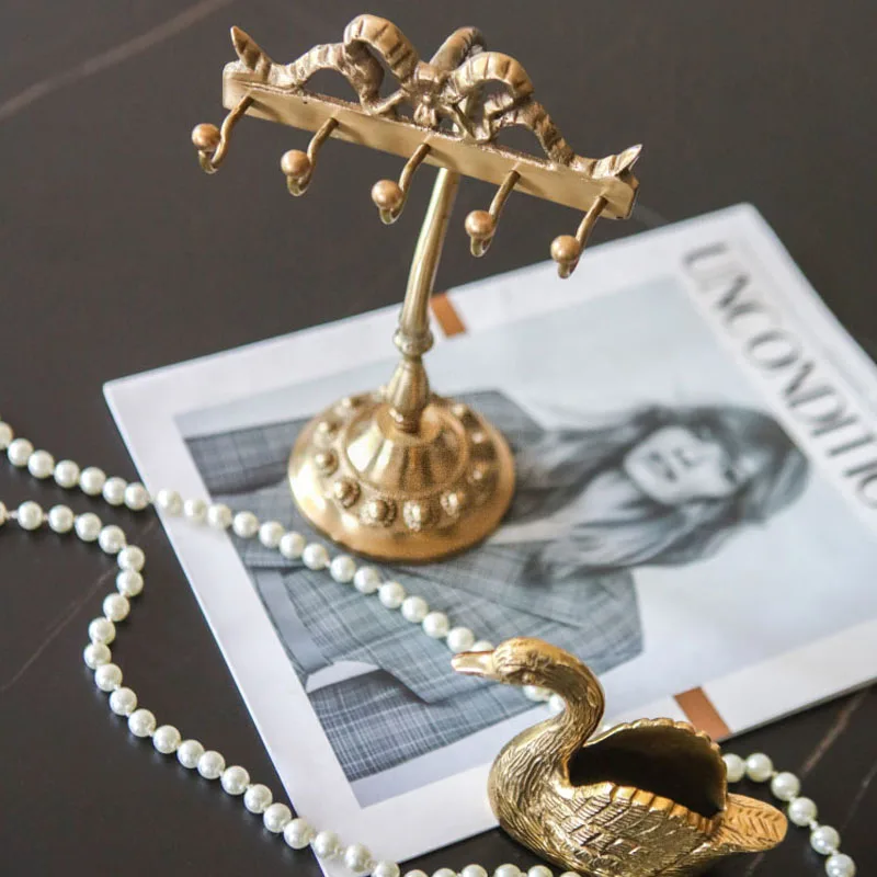 

Luxtry Brass Jewellery Display Stand Decoration House Home Bedroom Dressing Table Jewellery Earring Storage Tray Ornaments