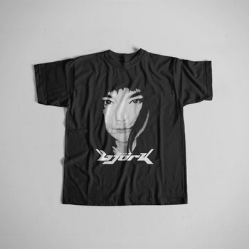 Summer Vintage Unisex Bjork T-Shirt American Hip Hop Rock Street Short Sleeve Men Women Retro High Quality Fashion Cotton Top 1