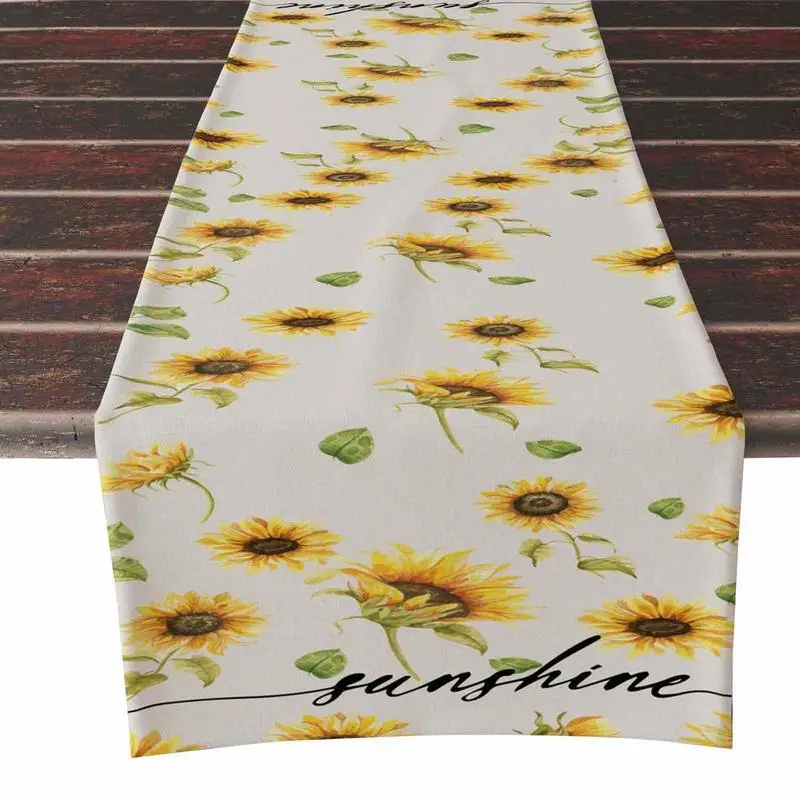 

Дорожка для стола Sunshine 13x72, Весенняя скатерть с цветами, прочная Женская декоративная Защитная скатерть для летнего праздника в помещении