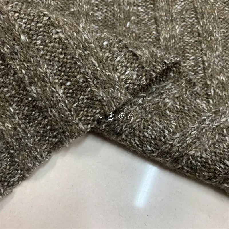 

Winter Wool Knitted Designer Fabric Pickles Purple White Dots Upper and Lower Needle Stretch Knitted Cardigan Coat Skirts