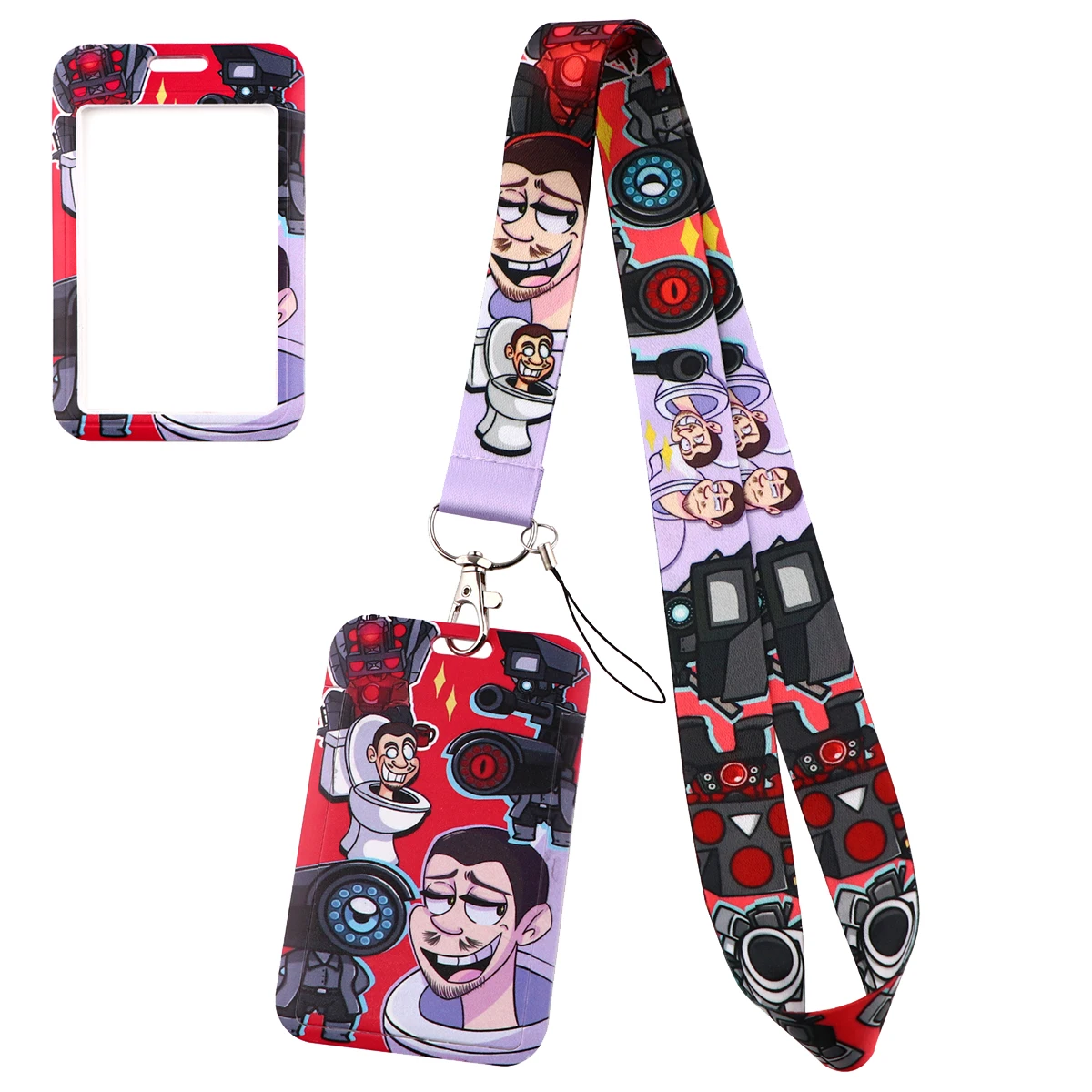 Skibidi Toilet Credential Holder Game Neck Strap Lanyard Cell Phone Strap ID Badge Holder Rope Key Chain Key rings Accessories