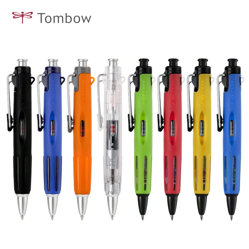 1pcs TOMBOW Push Ballpoint Pen Short BC-AP Oily Black 0.7mm Outdoor Sports Engineering Air Pressure Pen for Students Stationery