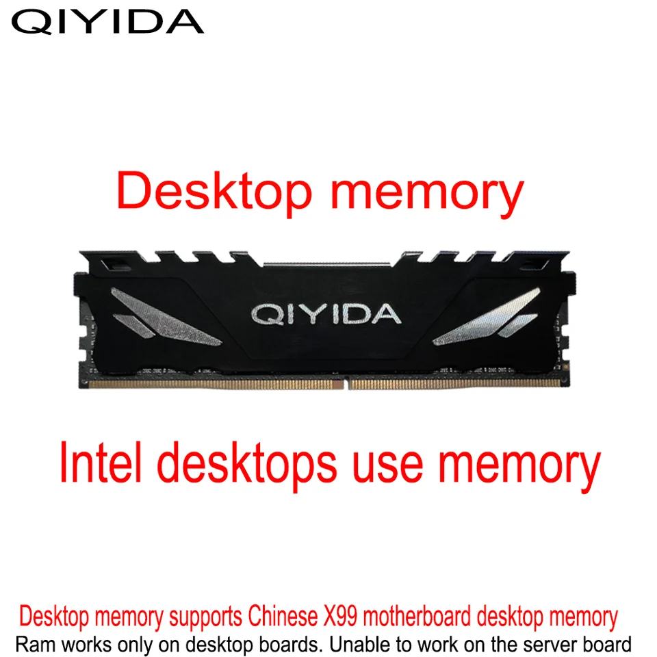 QIYIDA X99 DDr4 ECC 데스크탑용 메인보드 세트 8GB PC4 2133MHz 또는 2400MHz 2666MHZ 3200MHZ X99 마더보드 지원