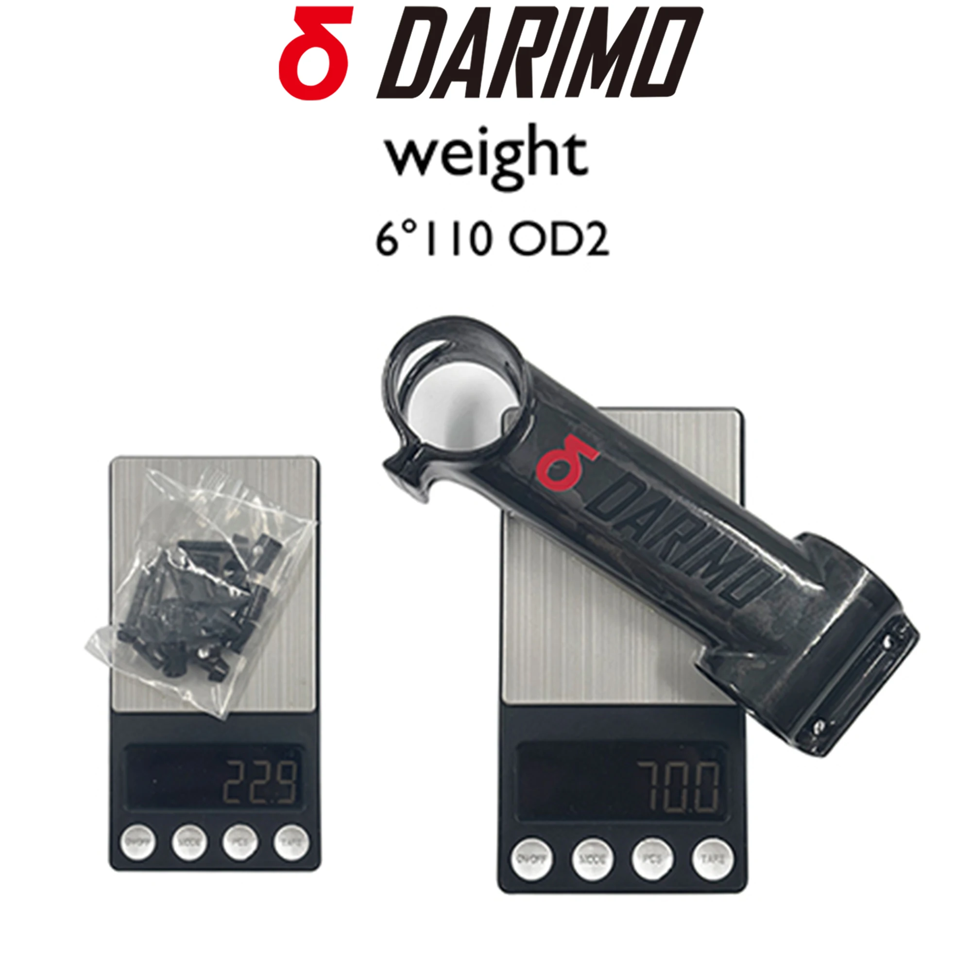 DARIMO IX2 Stem, Ultralight Carbon Road/MTB Stem, 1:1, UD