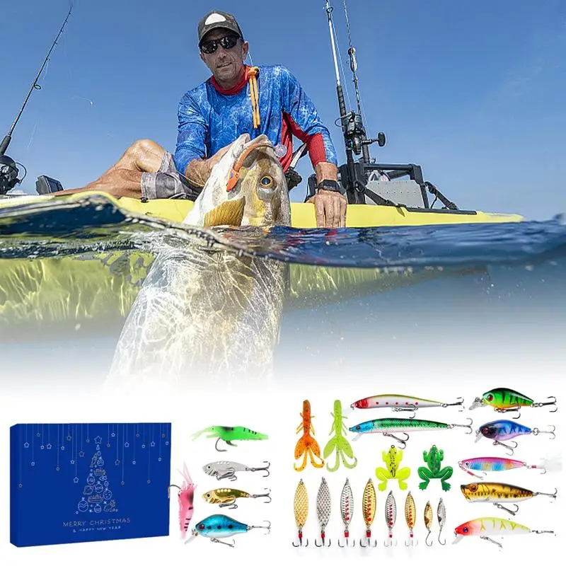 Advent Calendar Durable Gift Count Down Fishing Tackle Fishing