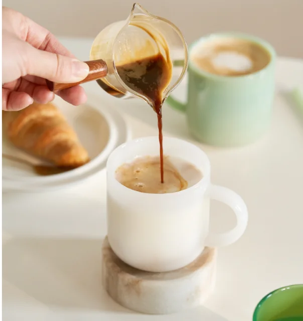 Jade Glass Cup Retro Green Glass High Borosilicate Heat resistant Tea Cups Coffee Mug Drinkware Dinking milk water