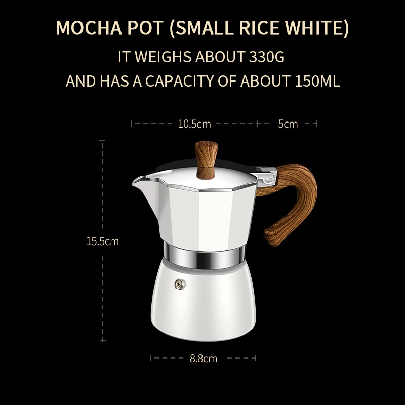 Moca Coffee Pot Aluminum Heatable Italian Coffee Maker Portable Coffee  Pitcher Espresso Coffee Kettle Coffeeware Accessories