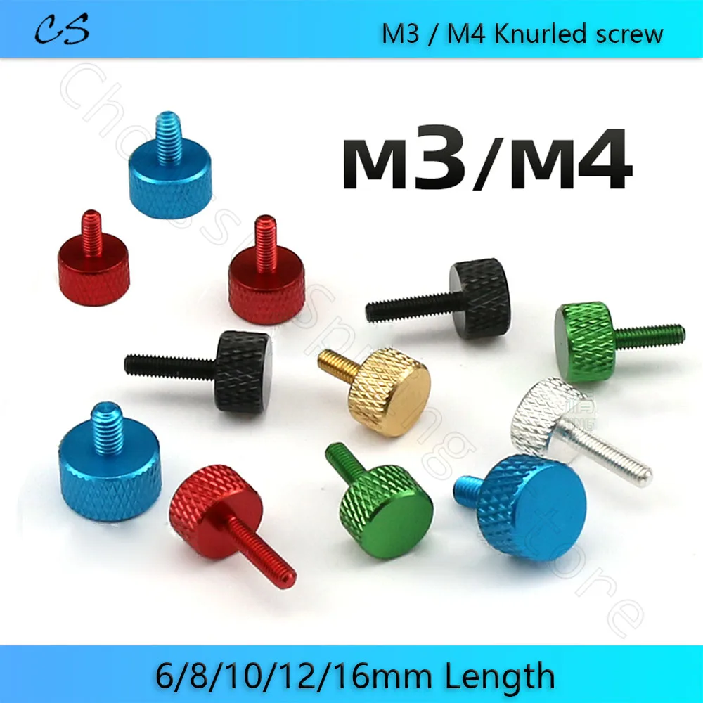 Aluminum Alloy Adjustment Bolts Aluminum Alloy Thumb Screws M3 M4