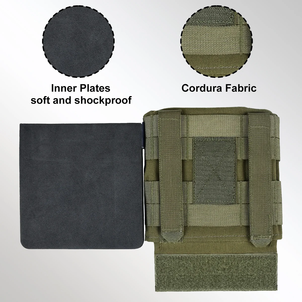 Poche latérale tactique pour plaque JPC2.0 AVS - Poche camouflage molle anti-choc pour pêche