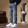 Washed Denim Jeans Loose Fit Men's Casual Trousers Spring New Style Spring Autumn Long Pants Harajuku Style Loose Leggings