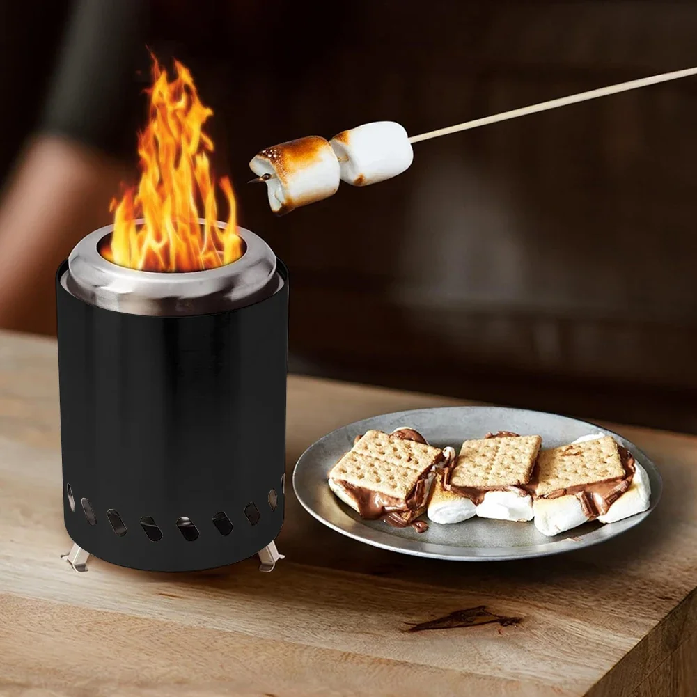 Smokeless Tabletop Fire Pit Indoor Outdoor Table Top Firepit Portable Mini Stove Wood Burning Or Pellet Fueled Portable Bonfire
