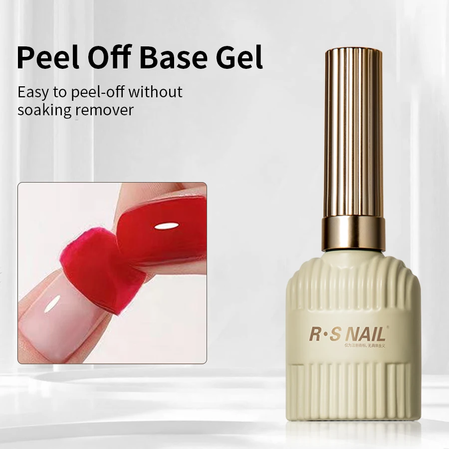 RSNAIL Peel Off Base Gel 10g Clear Primer UV Gel Nail Polish Base Semi Permanent Air Dry For Protect Care Nails Art Glue