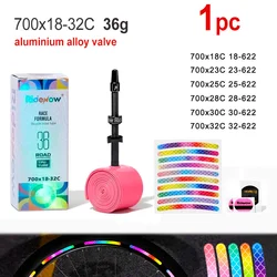 High - Performance Road Bike Inner Tube with Reflective Wheel Rim Sticker and Presta Valve - SV 85mm (36g Metal - 1pc)