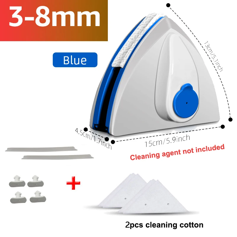 Single /double-sided Window Cleaner Glass Wiper Magnetic Cleaning Tools Useful Surface Cleaning Brush For High Rise Double Glazed Windows - View #8