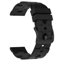 Premium Silicone Replacement Watch Band - 20mm/22mm, Multiple Color Options for 22MM Universal (Black)