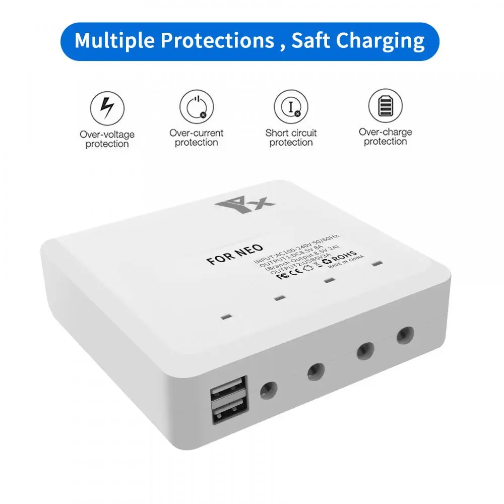 Description Picture 3 of item6in1 Charging Hub For DJI Neo Battery Charger Hub Controller Battery Smart Phone Charger For DJI Neo Drone Accessories