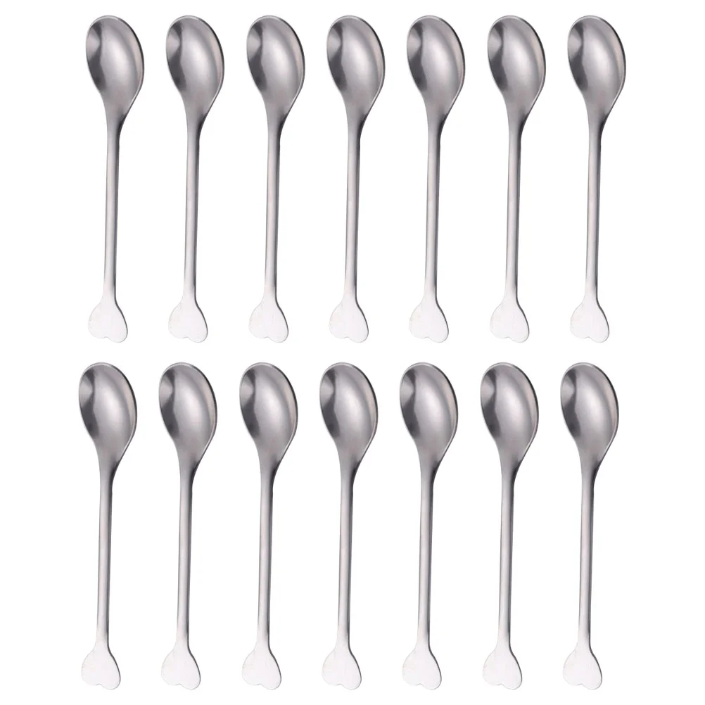 

24 Pcs Spoon Heart Shaped Coffee Spoons Stirring Stainless Steel Kitchen Utensils