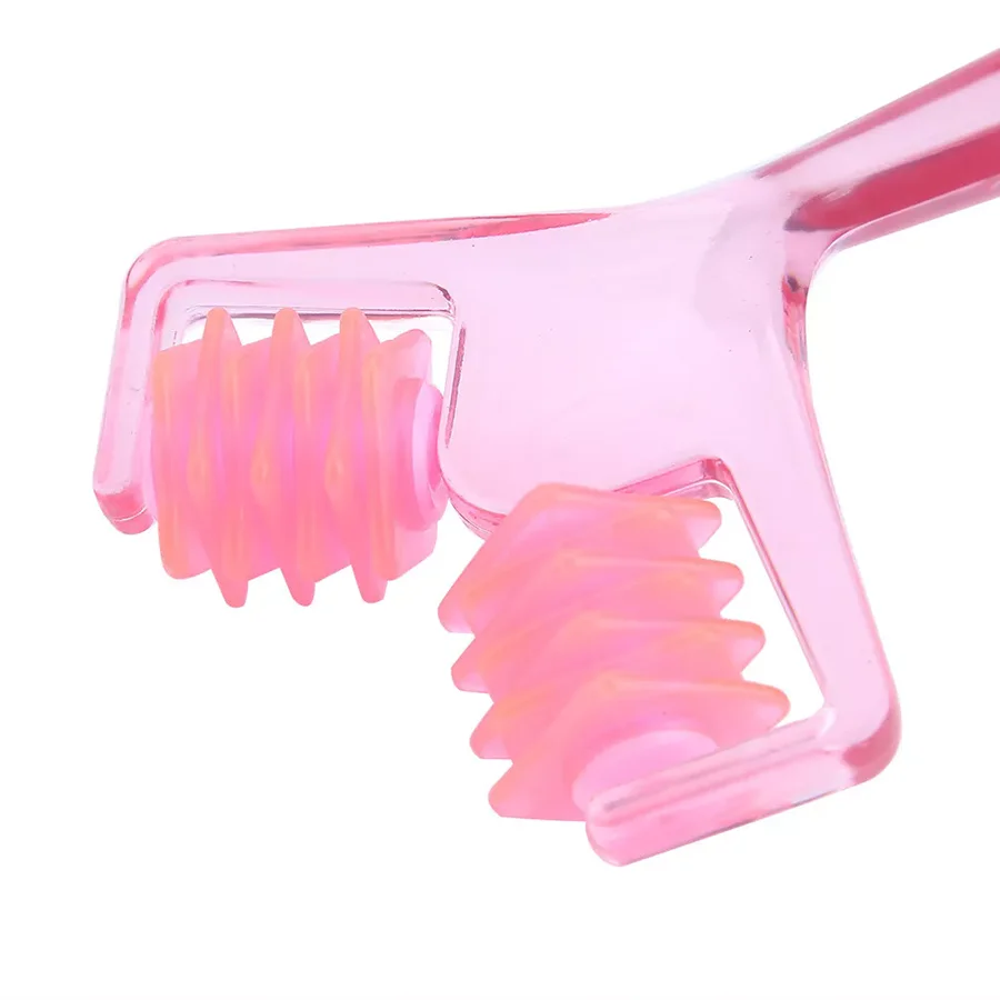 New Pink Roller Massager Facial Massage Face Lifting Body Slimming Muscle Pressure Acupoint Stimulation Body Manual Masssager
