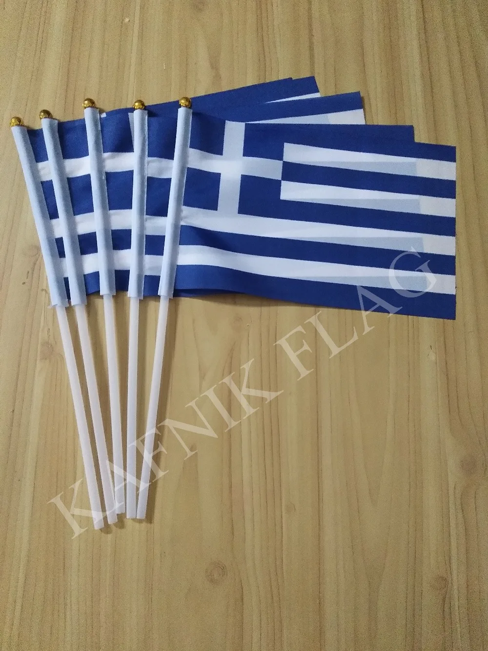 Kafnik, 5 stücke griechische Hand winken National flagge 14*21cm #8 Polyester Flagge
