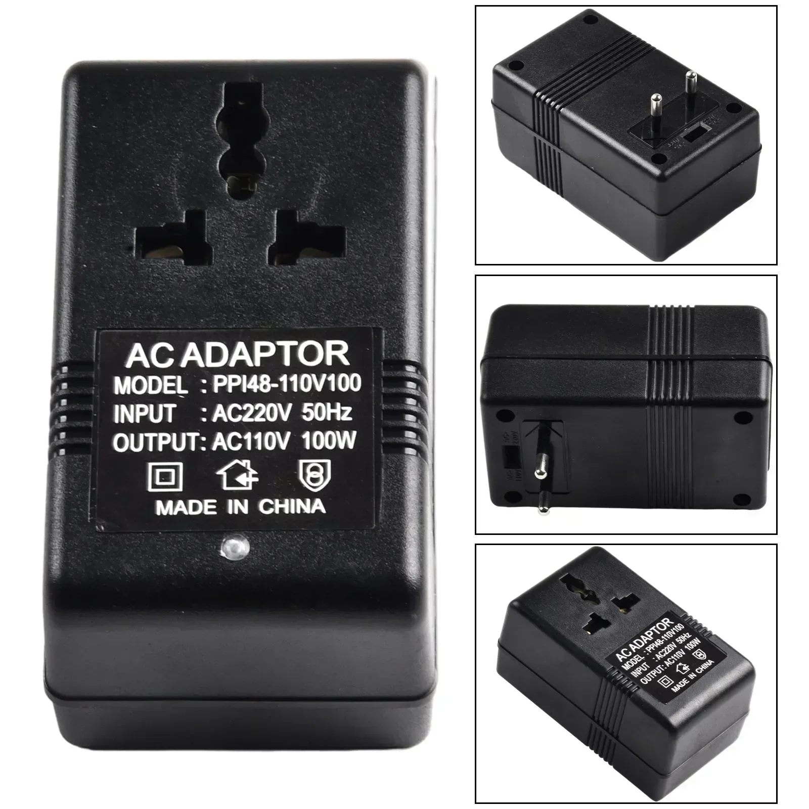 Voltage Converter Step Down Transformer Travel Adapter AC220V To 110V EU 50/100W Single Phase Transformers voltage converter