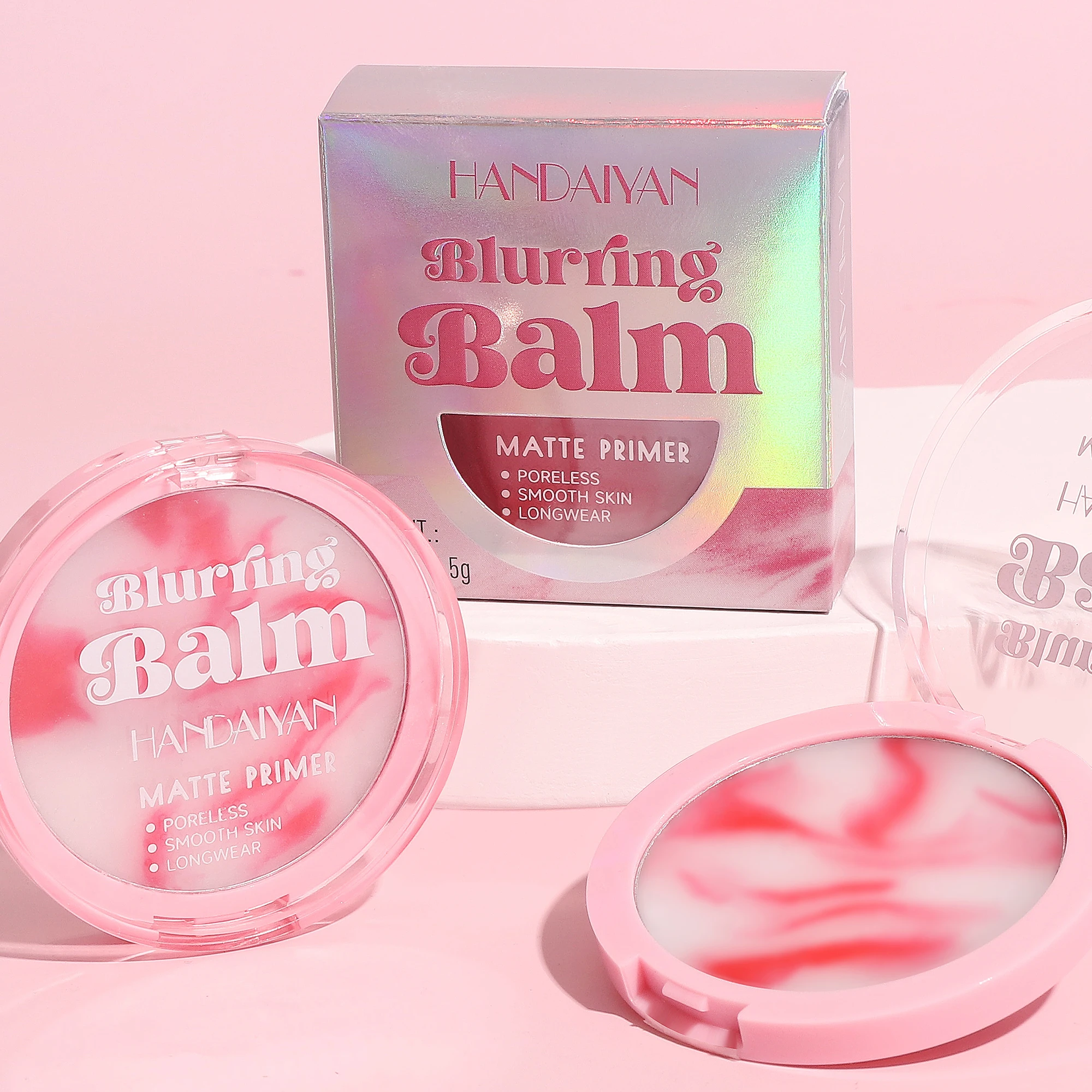 Setting powder HANDAIYAN Super Smooth Natural Setting Powder Pressed Waterproof Concealer Long-lasting Face Makeup Cosmetics
